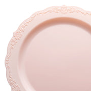 Pink Vintage Round Disposable Plastic Appetizer/Salad Plates (7.5") | Smarty Had A Party