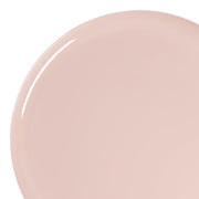 Pink Flat Round Disposable Plastic Appetizer/Salad Plates
