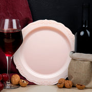 Pink Vintage Dinner Plates were used at a spring-themed party to serve vibrant pasta dishes.
