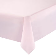 Pink rectangular disposable plastic tablecloth measuring 54 x 108 inches, perfect for parties and events, sold in a 96-pack.