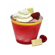 Premium-quality clear round disposable plastic cups with metallic gold rims, 9 oz, offering a blend of convenience and sophistication