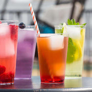 Premium-quality crystal clear plastic tall iced tea cups, 16 oz, combining convenience and elegance for any occasion