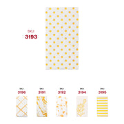 Premium white dinner napkins with gold dots, SKU 3193, ideal for those seeking disposable elegance and convenience