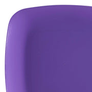 Purple Flat Rounded Square Disposable Plastic Buffet Plates 