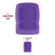 Purple flat rounded square appetizer plates, 7.25 inches, disposable plastic design in a 120-count pack