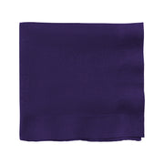 Purple paper beverage napkin unfolded to 10 x 10 inches, part of a 600-count pack ideal for parties and events.