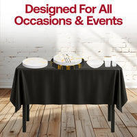 Reception table elegantly set with Marble Much Package for a corporate gala.