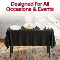 Reception table elegantly set with Marble Much Package for a corporate gala