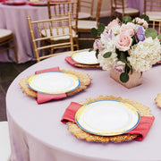 Recommended for casual white with blue and gold harmony rim plastic appetizer/salad plates (7.5")