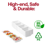 Rectangular white tray with candies on a dessert table, perfect for parties, weddings, and gatherings