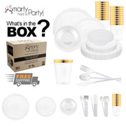 Recyclable and BPA-free, the Clear Vintage Tableware Set blends transparency and grace with sustainable, food-safe materials.