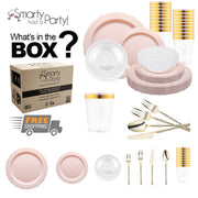 Recyclable and BPA-free, the Pink Vintage Tableware Set combines eco-conscious design with graceful, timeless style