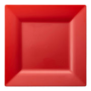 Red square plastic dinner plates, 9.5-inch size, pack of 120