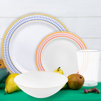 Red, white, and blue accents across each item create a unified patriotic theme with effortless setup