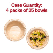 Round Palm Leaf Eco Friendly Mini Disposable Dip Bowls (0.5 oz.) Quantity | Smarty Had A Party