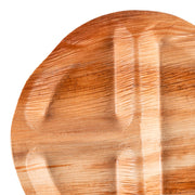Round Palm Leaf 3-Partition Eco Friendly Disposable Dinner Plates