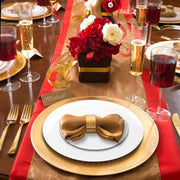 Round solid white disposable plastic plates, 7.5-inch size, soft rounded edges, set of 120