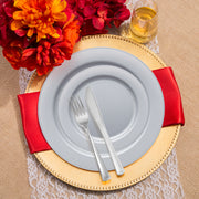 SKU 4850STGR-VS20 includes: 7.5" appetizer plate, 10" dinner plate, 7.25" fork, 8" knife, 6.25" spoon, and 4.5" cup—delivering a complete and elegant dining solution