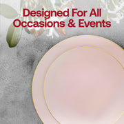 SKU 930PG-VS60box showing full set: dinner and appetizer plates, spoons, forks, knives, 6.25” bowls, and 3.75” cups included