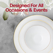 SKU 930WHG-VS60box displaying full set contents: dinner plates, appetizer plates, bowls, forks, knives, spoons, and cups