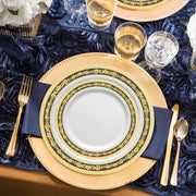 SKU 970BGVS20 displaying labeled dinner plates, appetizer plates, forks, knives, spoons, and cups from the complete set
