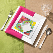 SKU SWVPP20 displaying labeled dinner plates, appetizer plates, forks, knives, spoons, and cups from the complete set