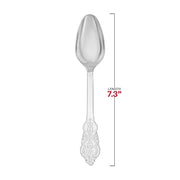 Shiny Baroque Silver Plastic Spoons Dimension | Smarty Had A Party