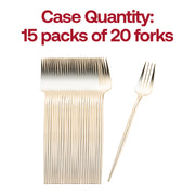 Shiny Gold Moderno Disposable Plastic Dinner Forks Quantity | Smarty Had A Party