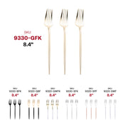 Shiny Gold Moderno Disposable Plastic Dinner Forks SKU | Smarty Had A Party