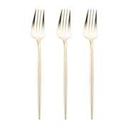 Shiny Gold Moderno Disposable Plastic Dinner Forks Secondary | Smarty Had A Party