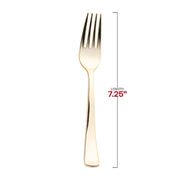 Shiny Metallic Gold Plastic Forks Dimension | Smarty Had A Party