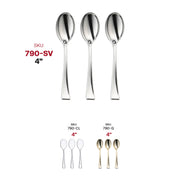 Shiny Metallic Silver Mini Plastic Disposable Tasting Spoons SKU | Smarty Had A Party