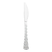 Shiny silver glamour disposable plastic knives, 7.5 inches long, elegant and durable, perfect for events and catering