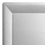 Silver Square Edge Beaded Disposable Paper Charger Plates