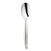 Silver disposable plastic serving spoons, 9.75 inches long, perfect for buffets and catering