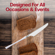 Silver with White Handle Moderno Disposable Plastic Dinner Knives enhances the dining experience with premium look and feel.