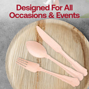 Smooth-finish 7.5-inch birch wood disposable forks, sturdy design, 600-pack