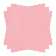 Soft, 10-inch square pink beverage napkins made from quality paper, perfect for weddings, showers, or events; 600-pack included.