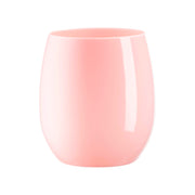 12 oz. Solid Pink Elegant Stemless Plastic Wine Glasses Main | Smarty Had A Party