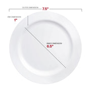Solid White Economy Round Disposable Plastic Dinnerware Value Set Dimension | Smarty Had A Party
