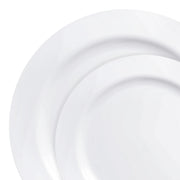 Solid White Economy Round Disposable Plastic Dinnerware Value Set | Smarty Had A Party