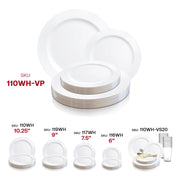 Solid White Economy Round Disposable Plastic Dinnerware Value Set SKU | Smarty Had A Party