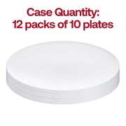 Solid White Organic Round Disposable Plastic Appetizer/Salad Plates (7.5") Quantity | Smarty Had A Party