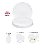Solid White Organic Round Disposable Plastic Dinner Plates (10.25") SKU | Smarty Had A Party