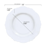 Solid White Round Blossom Disposable Plastic Dinnerware Value Set Secondary | Smarty Had A Party