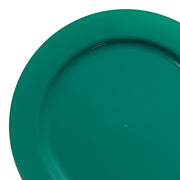 Solid Green Holiday Round Disposable Plastic Appetizer/Salad Plates