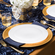 Solid White Organic Round Disposable Plastic Wedding Value Set, SKU 930WVS20, includes 10.25" dinner plates, 7.5" appetizer plates, 7.25" forks, 8" knives, 6.25