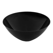 Solid black organic round disposable plastic bowl, 32 oz capacity, sold in a pack of 60