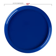 Solid blue plastic dinnerware made from BPA-free material, safe for food use and fully disposable for easy cleanup