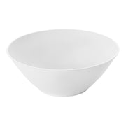 Solid white organic round disposable plastic dessert bowls, 6 oz capacity